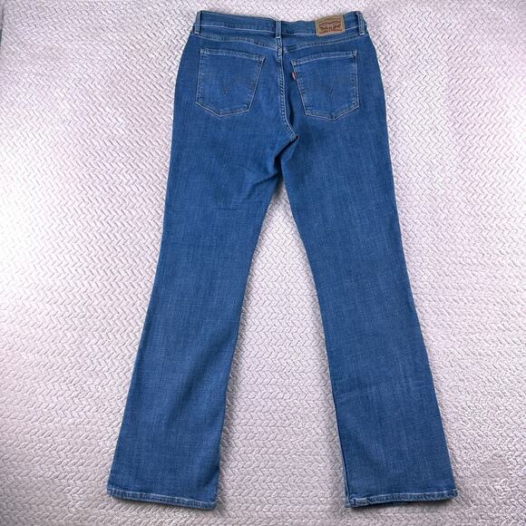 Levis Jeans Womens Size 6 Blue Mid Rise Bootcut 28x32 Stretch Med Wash Western - Picture 4 of 16